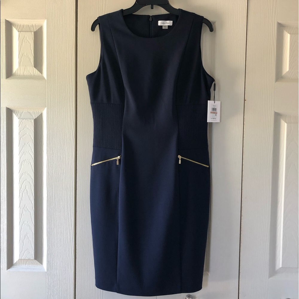 Calvin Klein navy blue dress